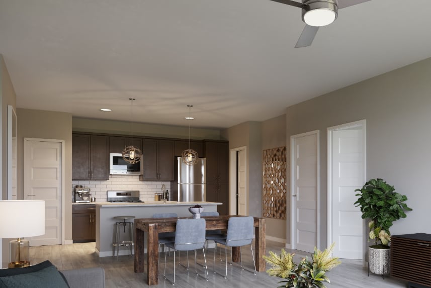 Bloomington apartment kitchen area